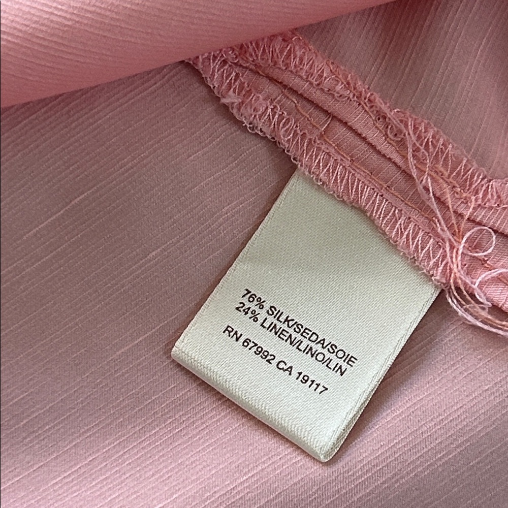 Sigrid Olsen Women’s Soft Pink Button-Up Blouse Size 2X - Picture 5 of 8